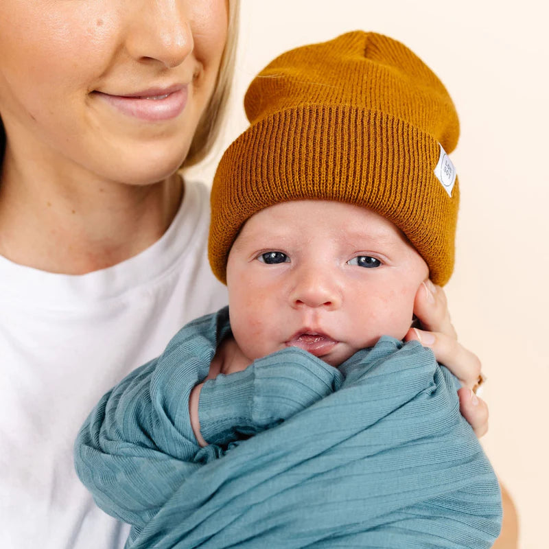Camel Brown Beanie | Pom + No Pom