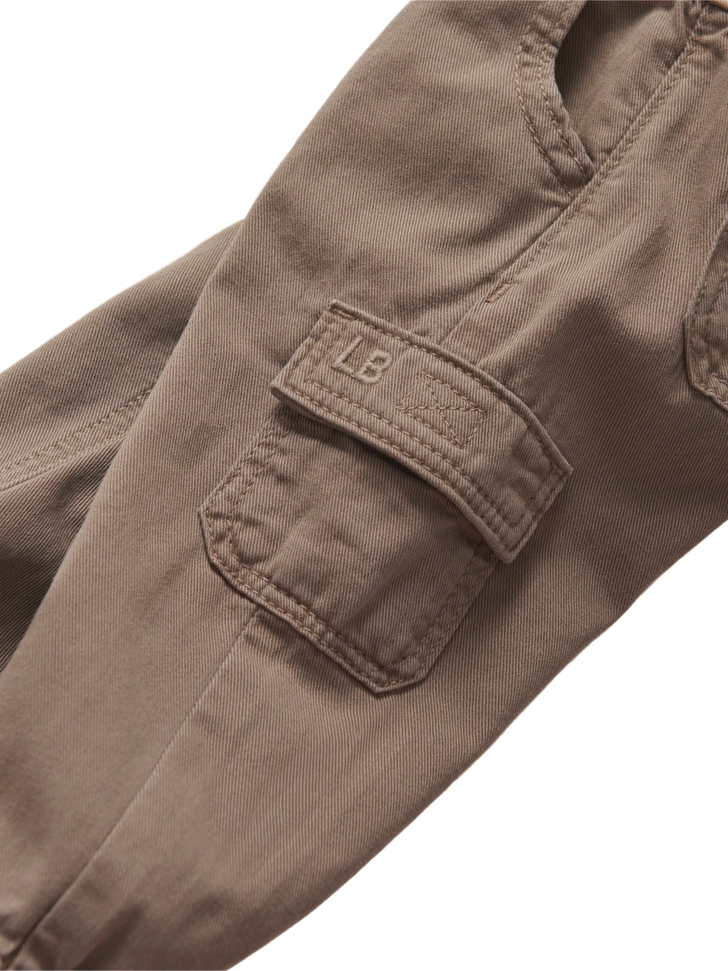 Cotton Twill Cargo Jogger | Mushroom