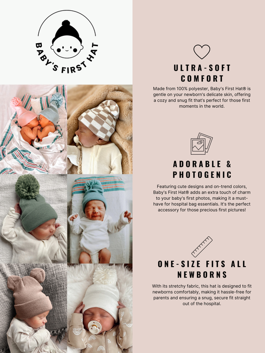 Baby's First Hat®, Petal Pink Pom