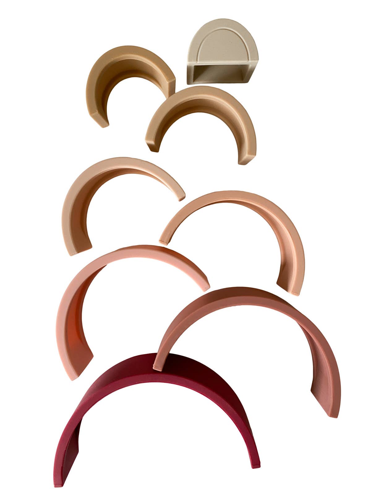 Rainbow Teether Silicone Stacker- Mulberry ⋒