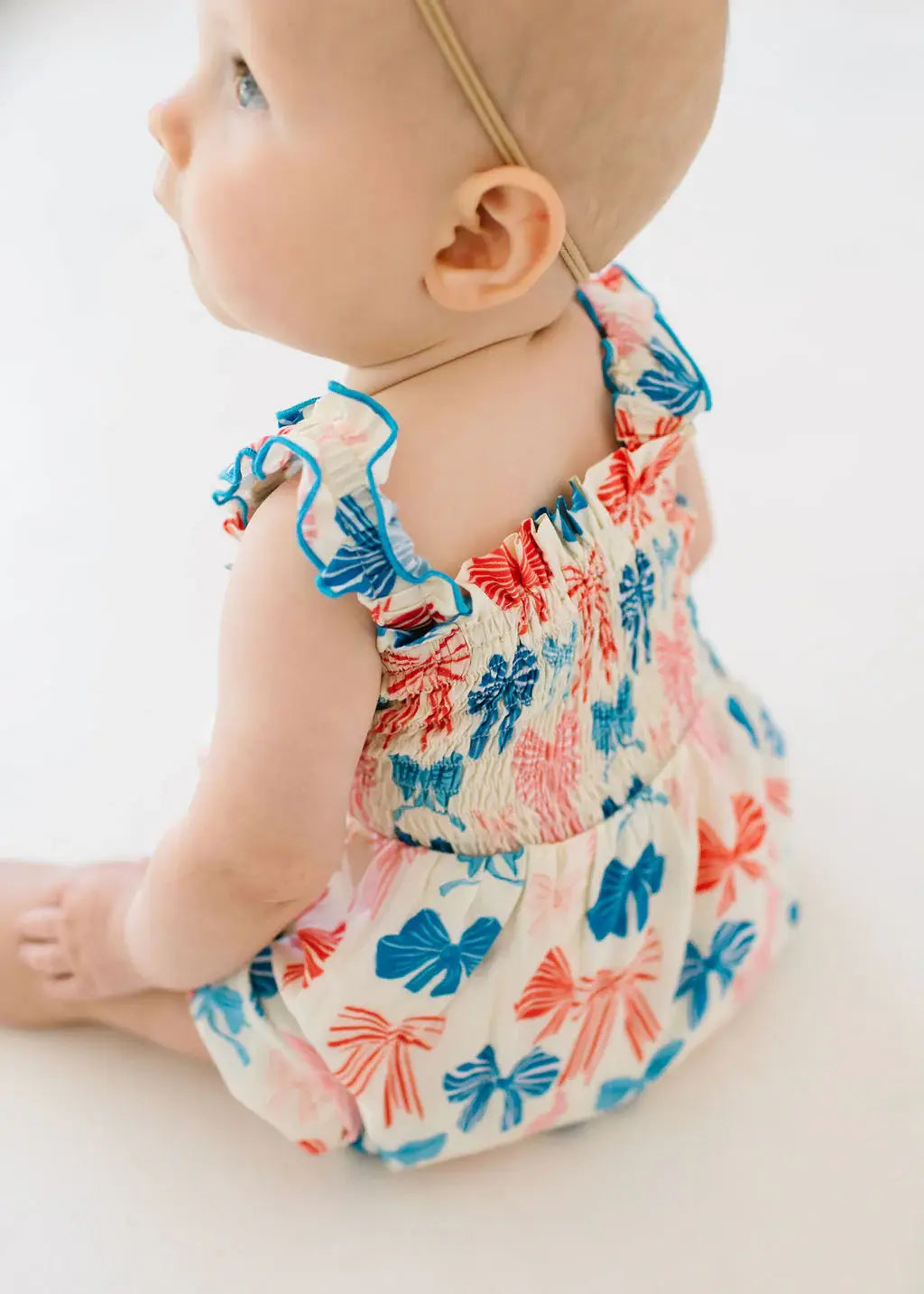 Maylen Poplin Bubble in Patriotic Bows