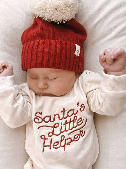 Santa's Little Helper Bodysuit | Cream