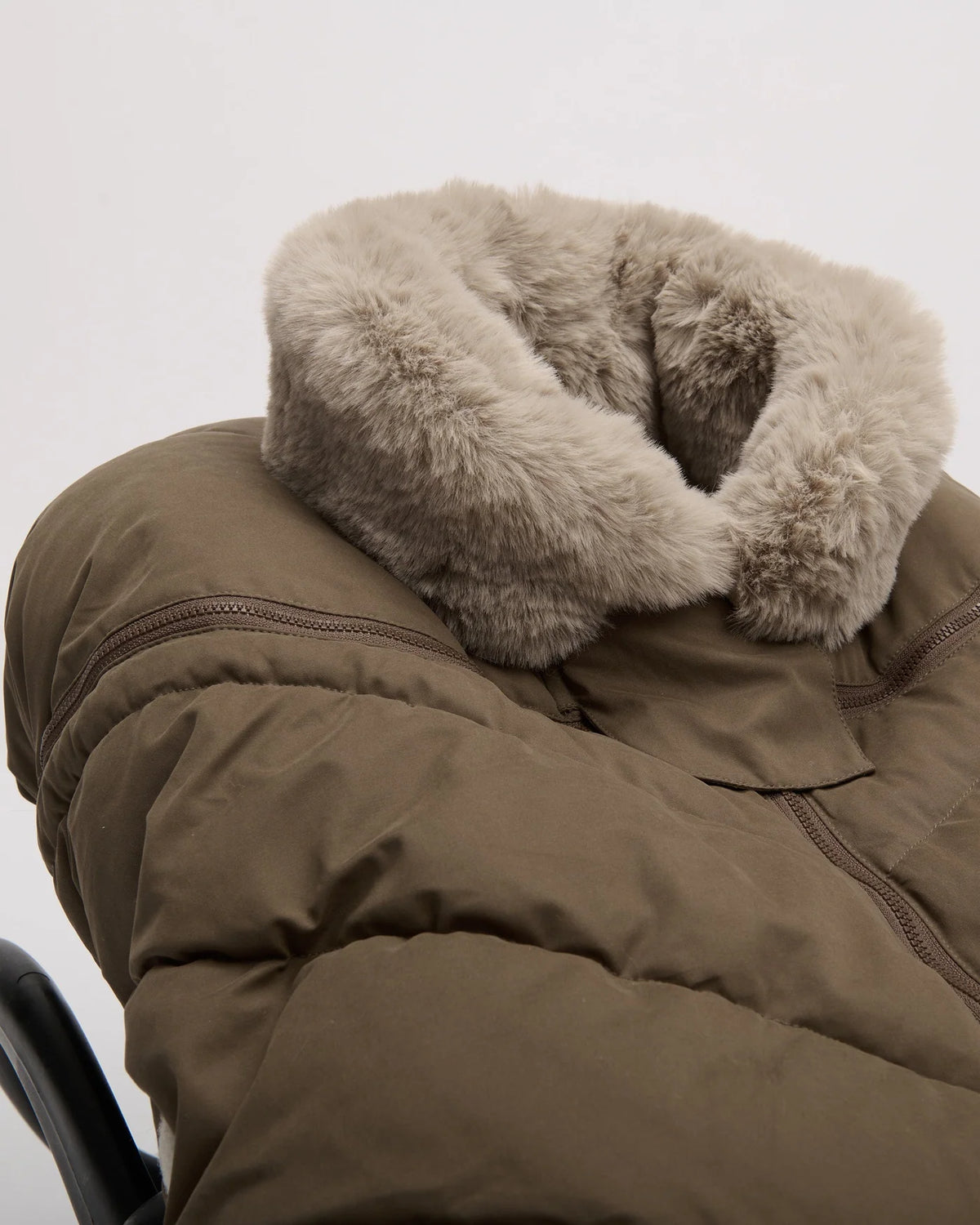 Helsinki Car Seat Cocoon | Moss Brown Faux Fur