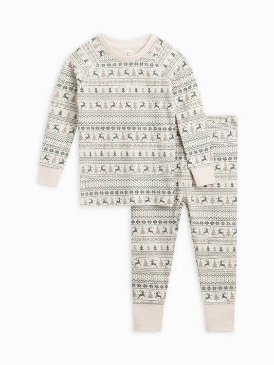 Long Sleeve Jammies | Fairisle / Agave