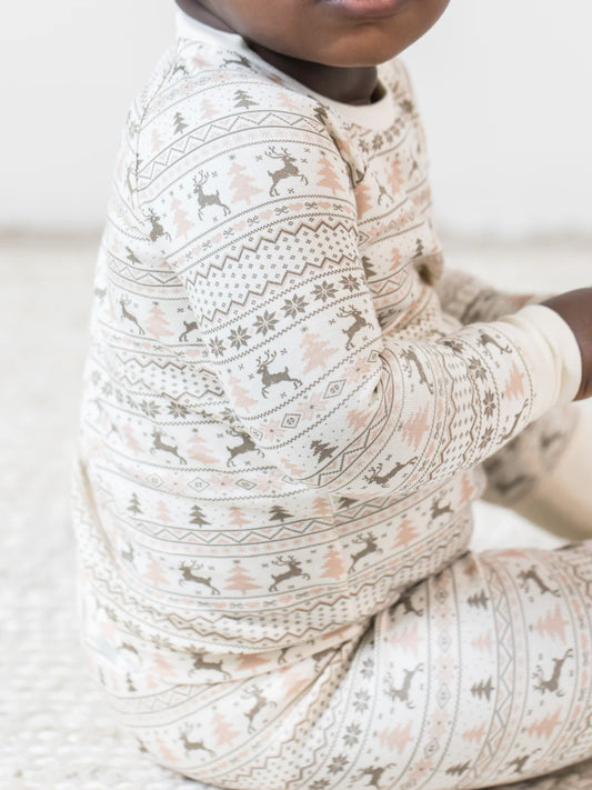 Long Sleeve Jammies | Fairisle / Fawn