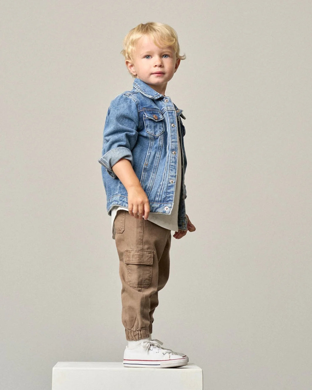 Cotton Twill Cargo Jogger | Mushroom