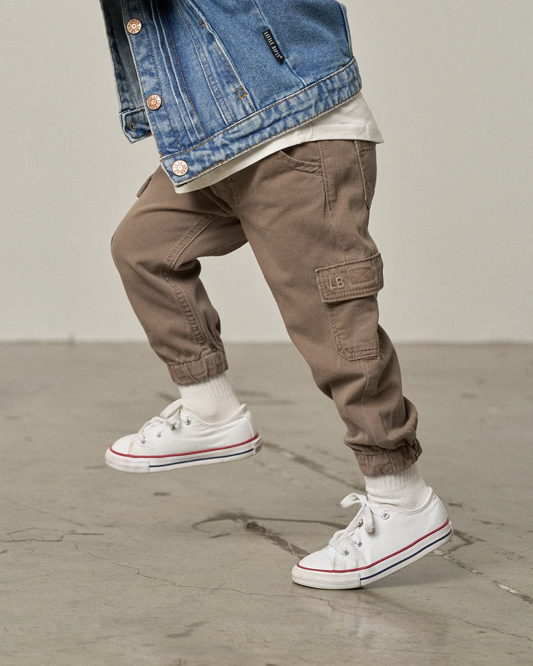 Cotton Twill Cargo Jogger | Mushroom