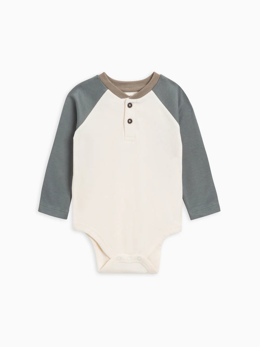 Lucas Raglan Henley Bodysuit | Ivory / Agave