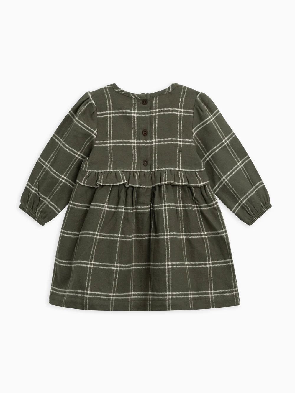 Sydney Flannel Ruffle Dress | Cypress Plaid