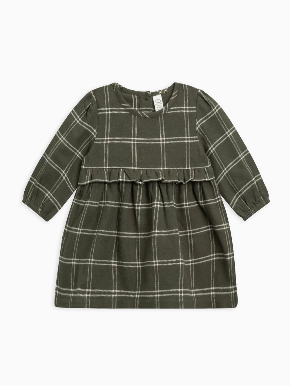 Sydney Flannel Ruffle Dress | Cypress Plaid