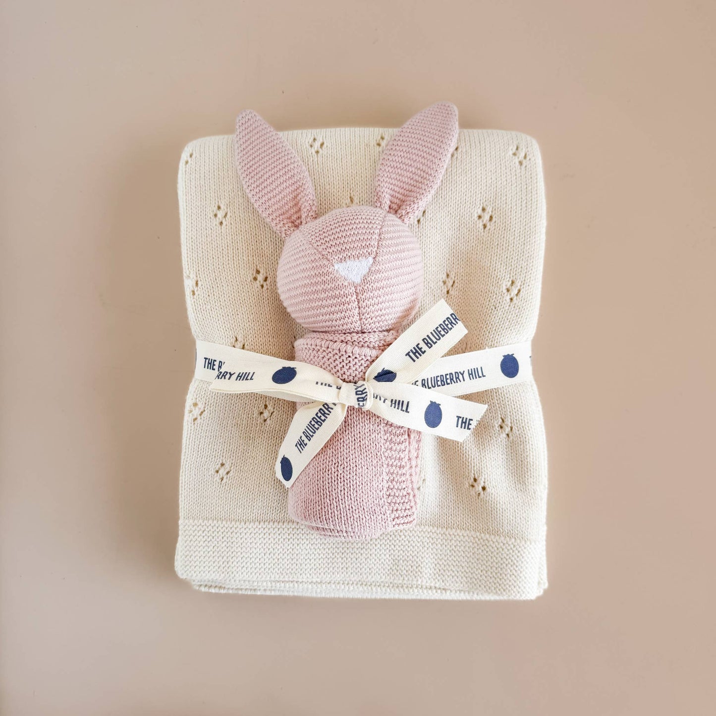 Organic Cotton Heirloom Pique Blanket | Cream