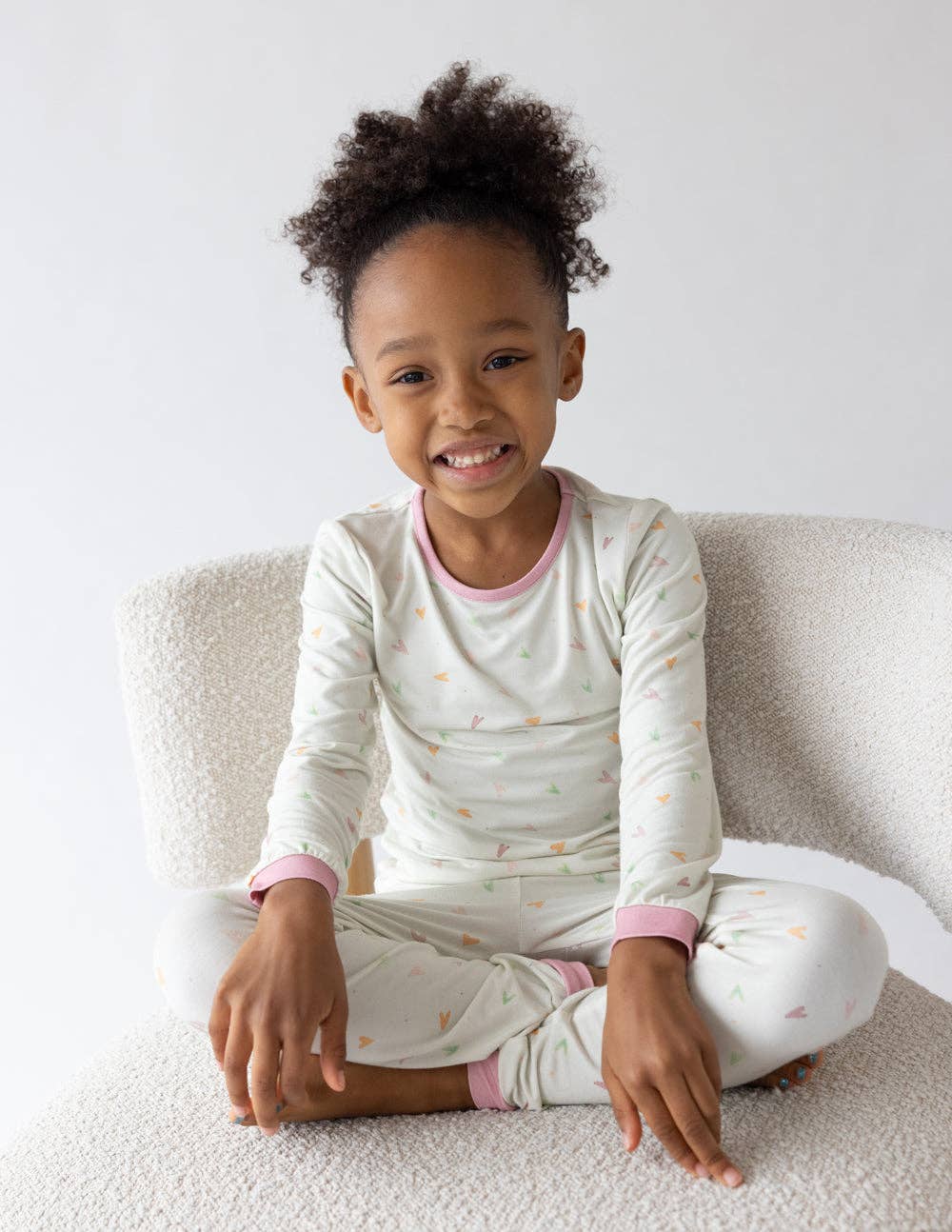 Bamboo Kids Pajama Set | Pastel Hearts