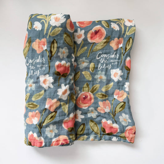 Muslin Baby Swaddle Blanket | Consider the Lilies