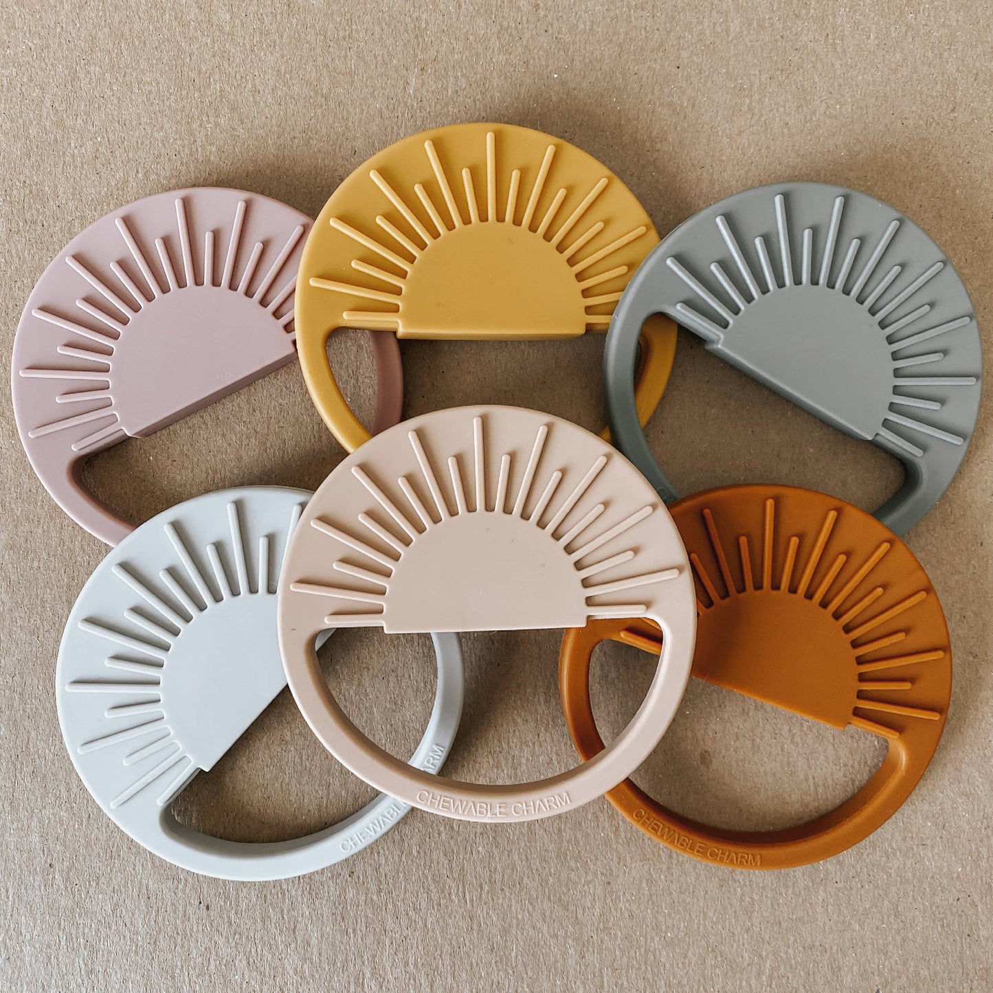 Sun Silicone Teether | Clay