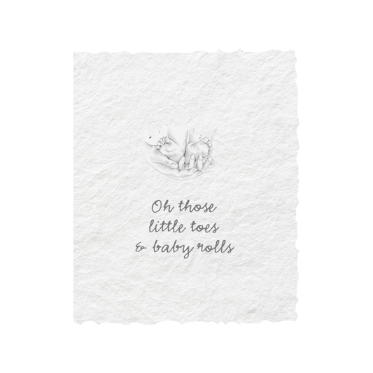 Little Toes + Baby Rolls | Greeting Card + Decor
