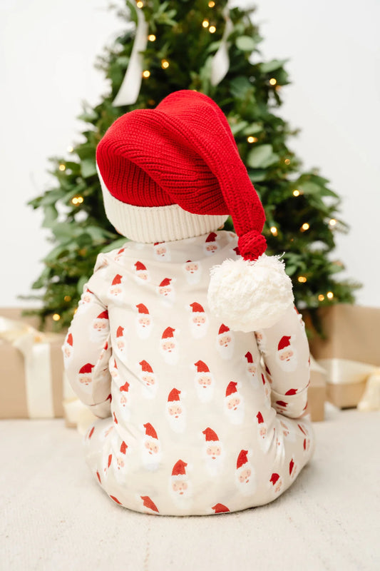 Santa Knit Beanie with Pom