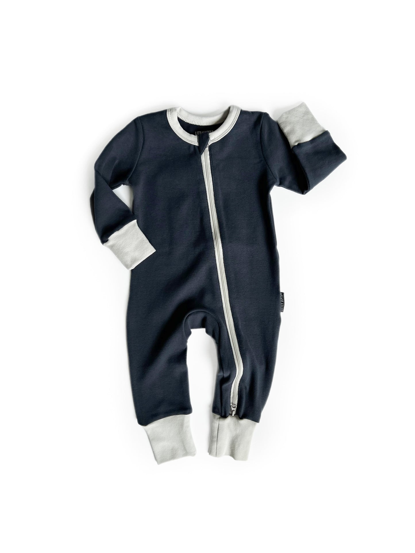 2-Way Zip Romper | Navy