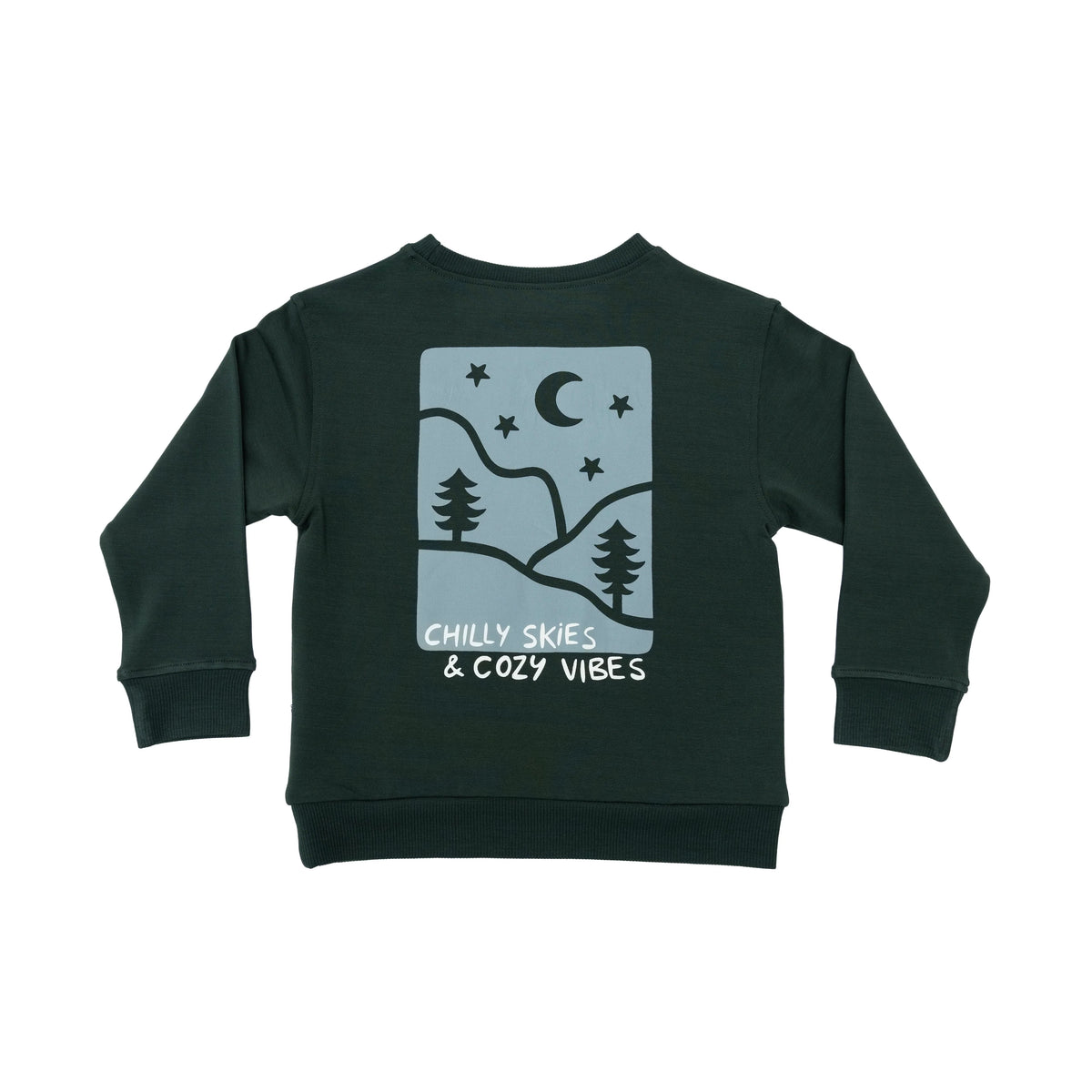 Bamboo French Terry Pullover | Chilly Skies
