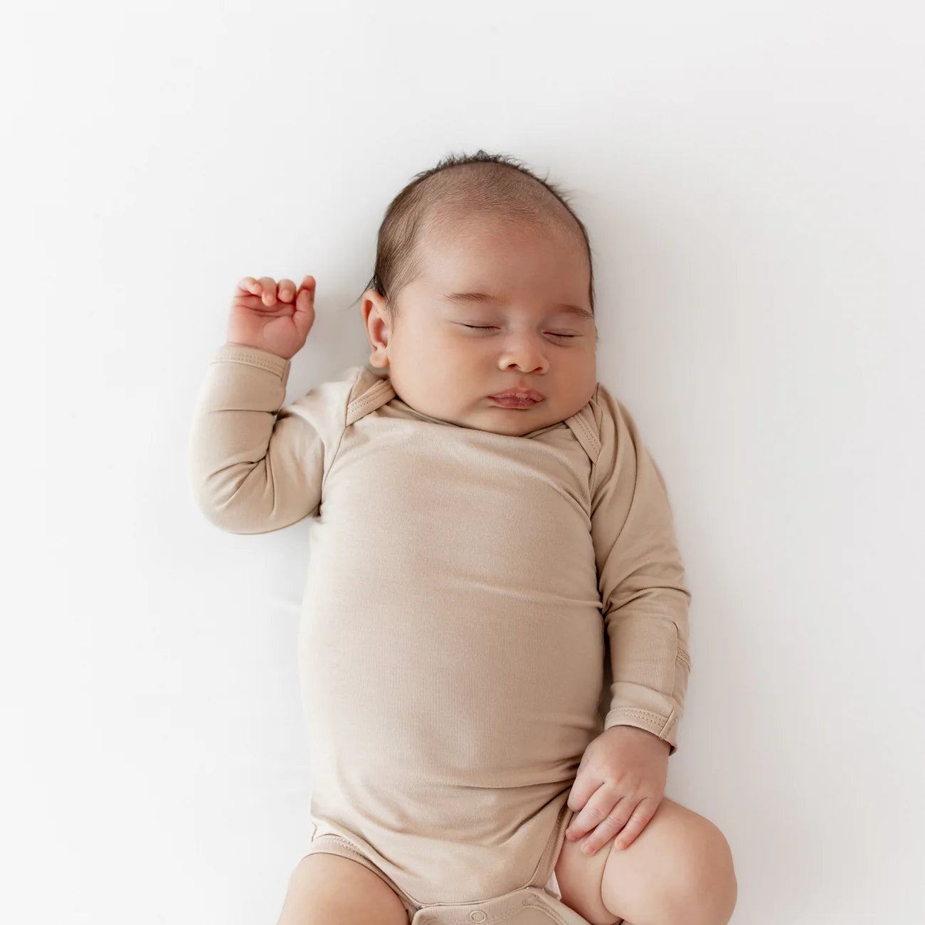 Bamboo Long Sleeve Bodysuit | Bisque