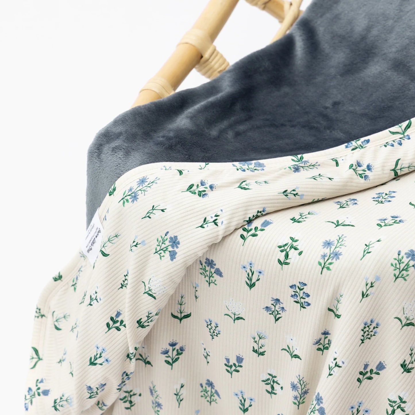 Morning Meadow Small Ribbed Bamboo Plush Blanket