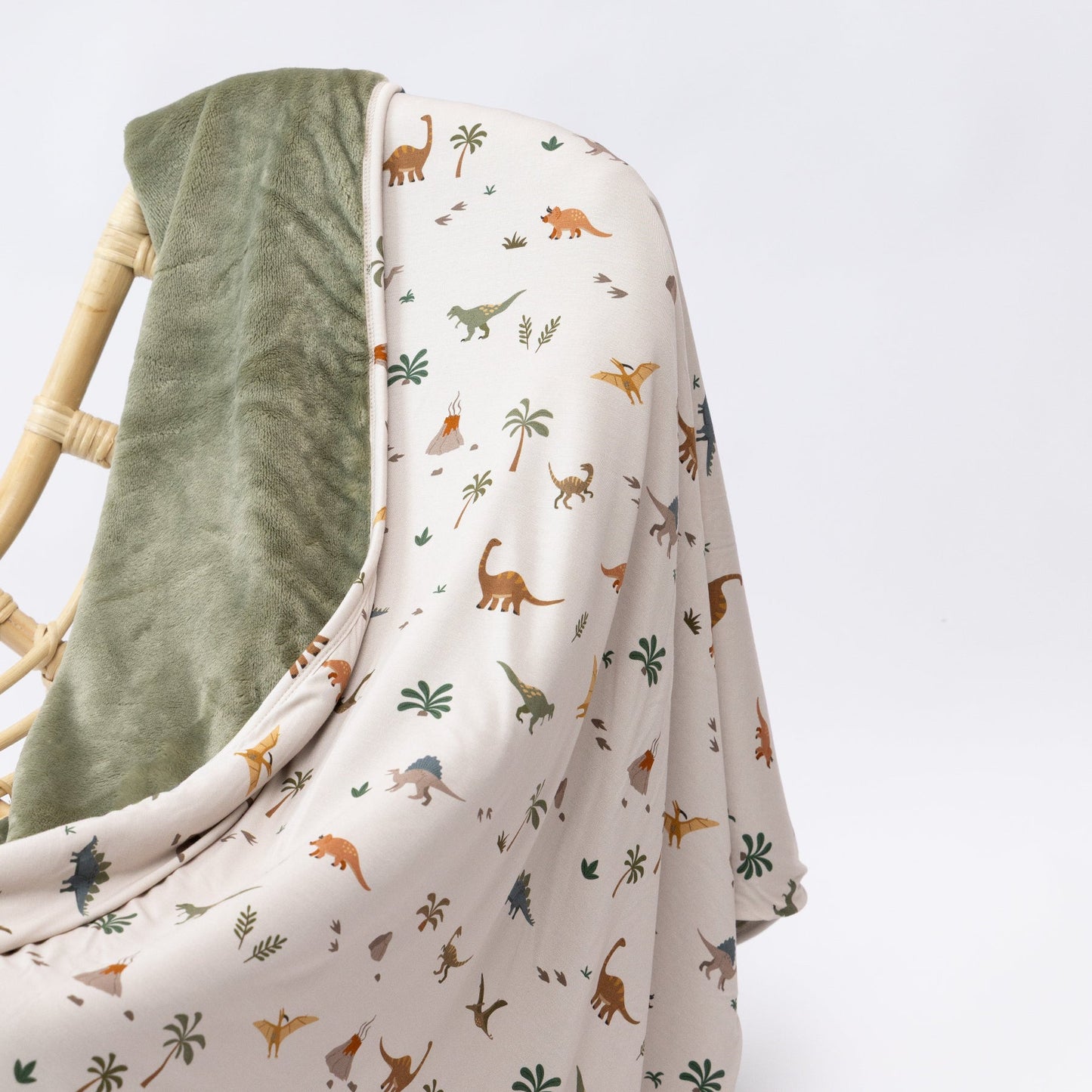 Prehistoric Dinosaurs Bamboo Plush Blanket