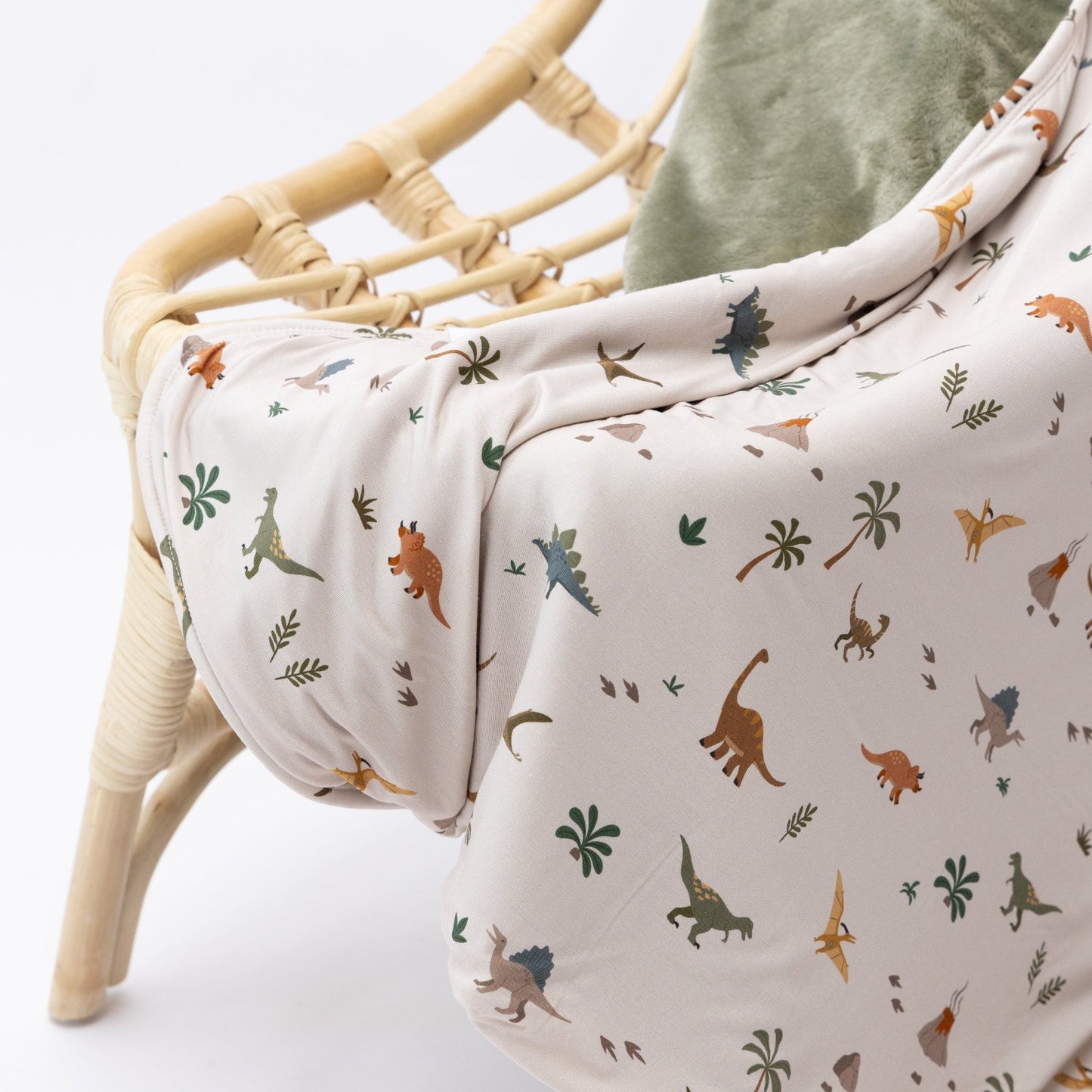 Prehistoric Dinosaurs Bamboo Plush Blanket