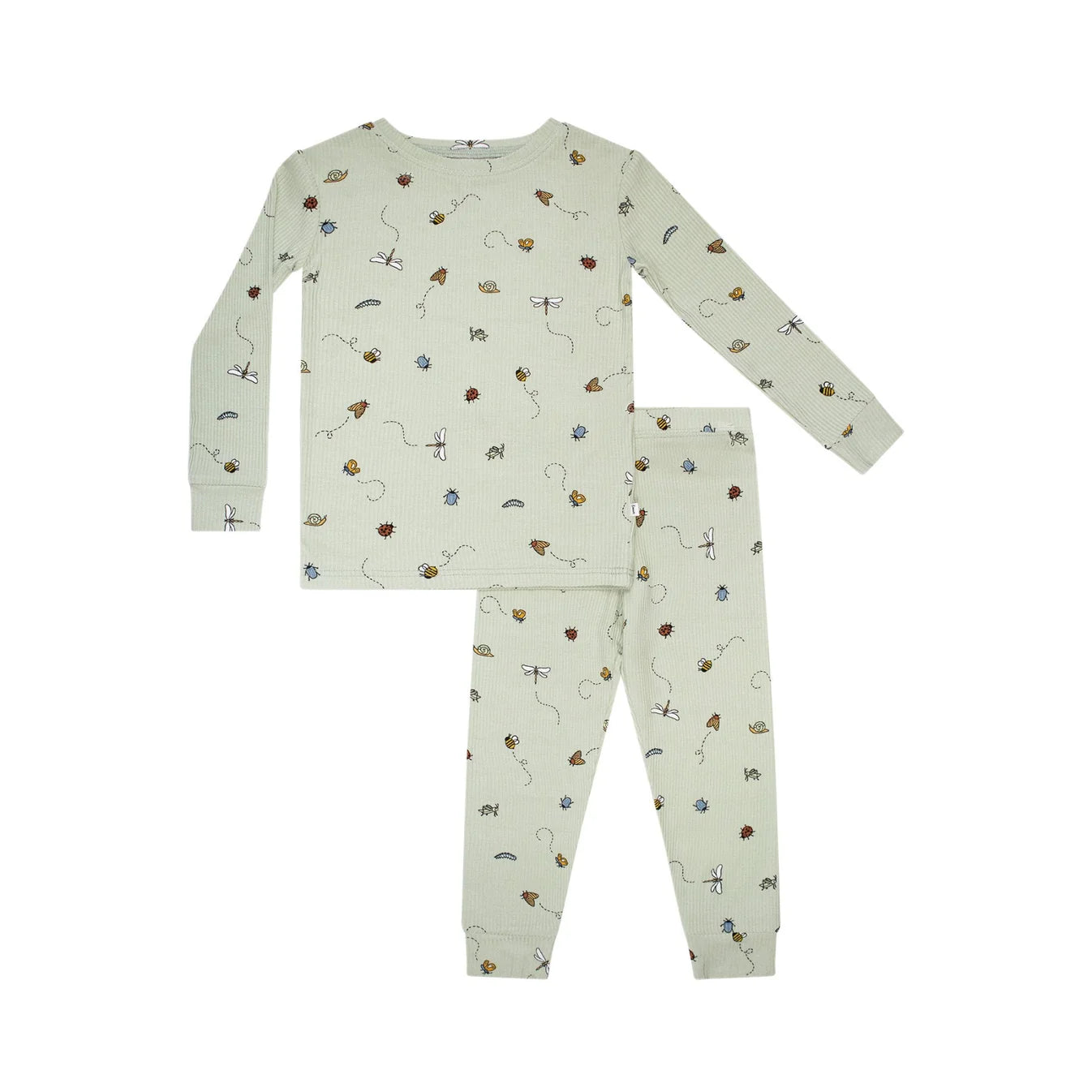 Bamboo Pajama Set | Bugs (Small Ribbed)