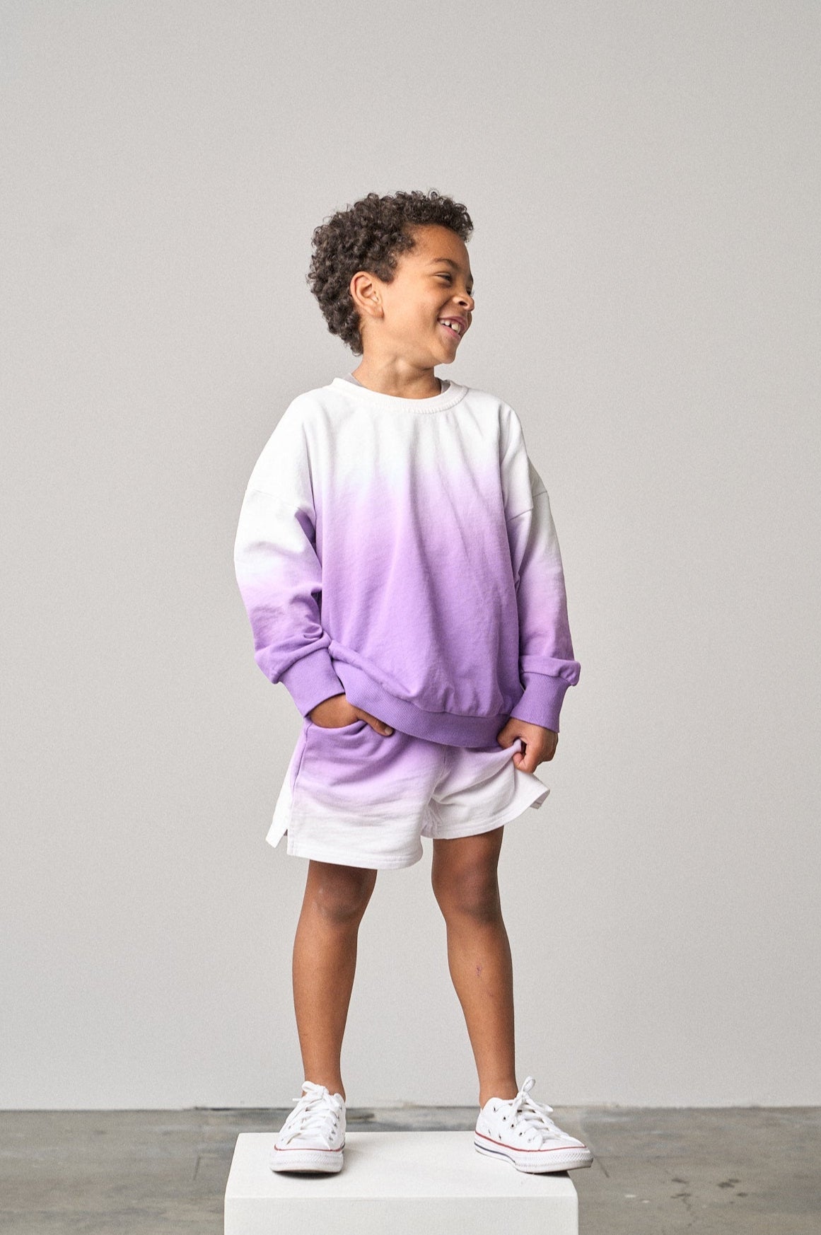 Ombre Sweatshort | Purple