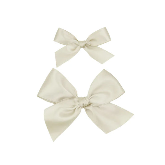 Satin Bow | Champagne Clip