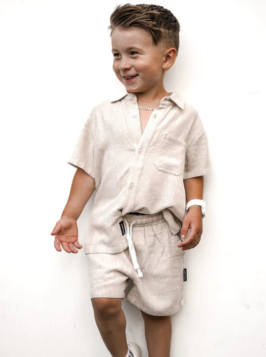 Linen Button Up | Sand