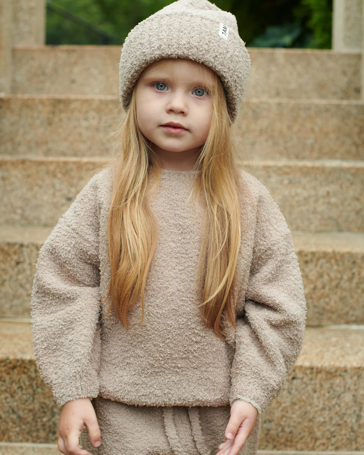 Cotton Ribbed Beanie | Taupe