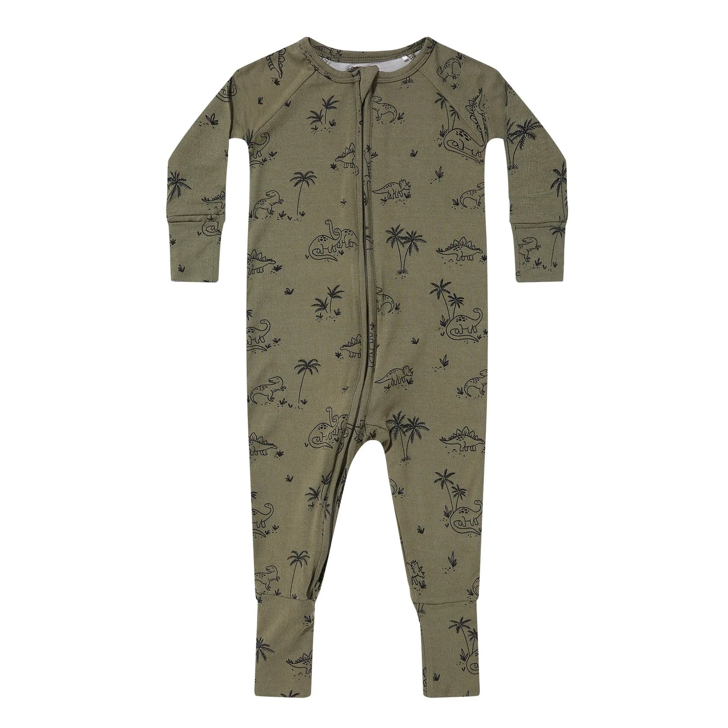 Convertible Feet Bamboo Zip Sleeper | Dinosaur