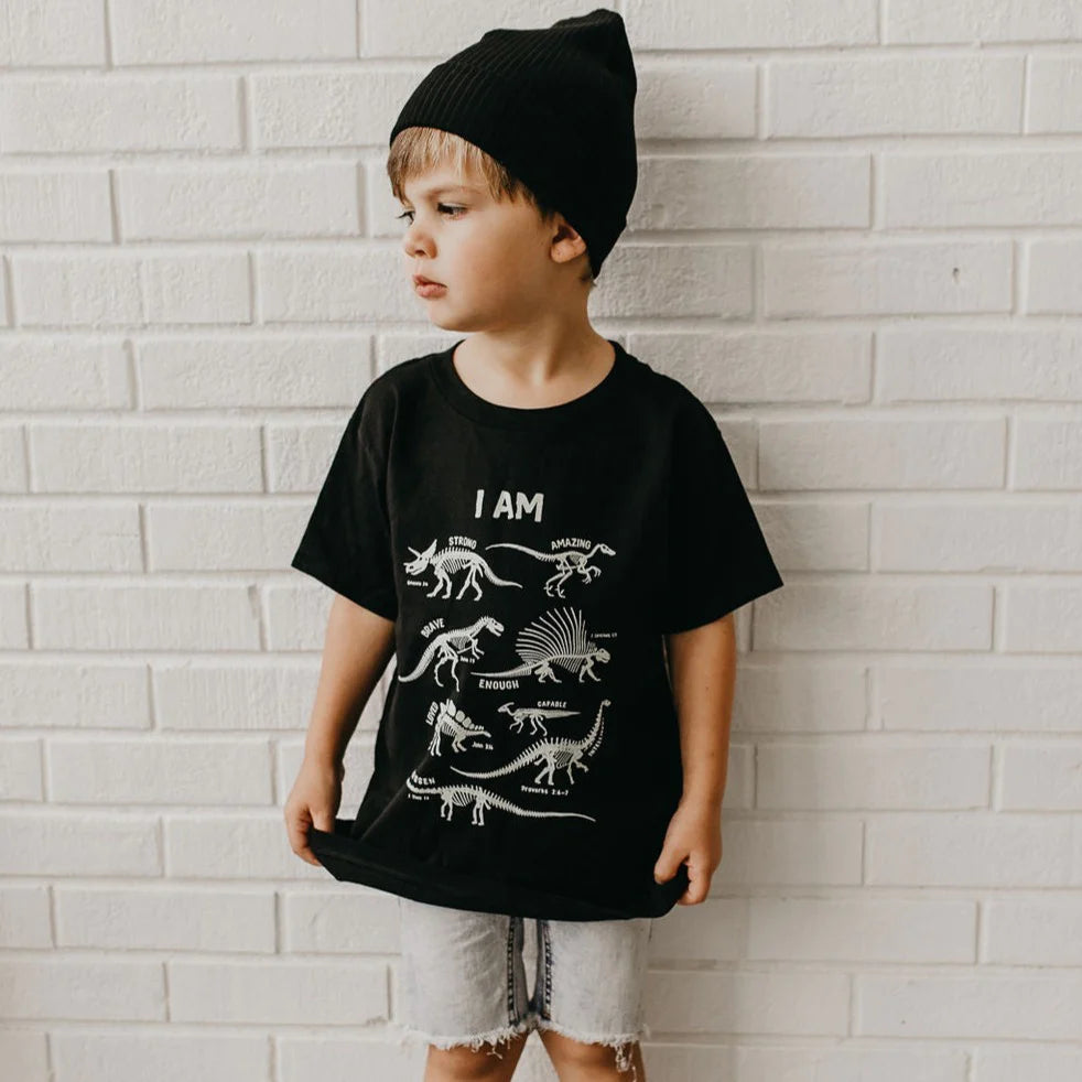 Dinosaur Skeleton Affirmation T-shirt | Glow in the Dark
