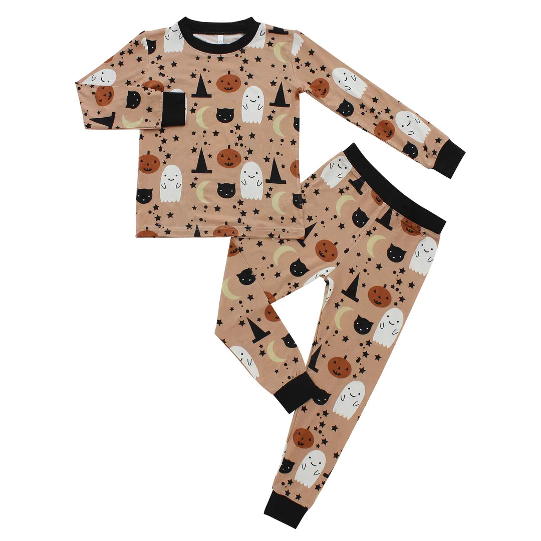 Bamboo Kids Pajama Set Trick or Treat Halloween SIZE 6 7