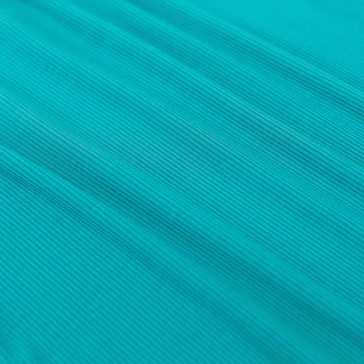 Bamboo Sleeper w/ Fold-Over Feet | Teal (Small Ribbed)