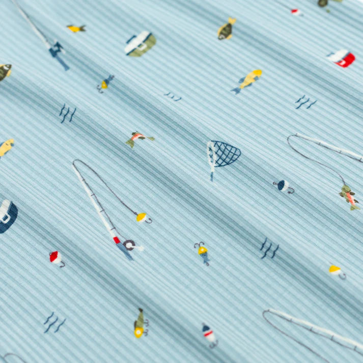 Bamboo Pajama Set | Gone Fishing (Ribbed)