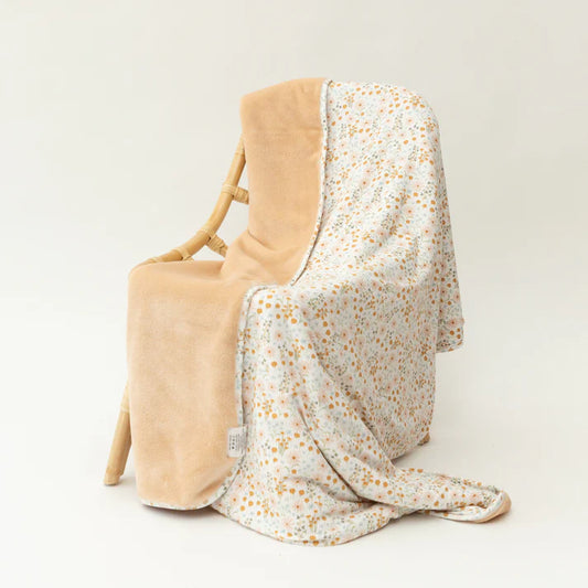 Whimsical Floral Small Ribbed Blanket
