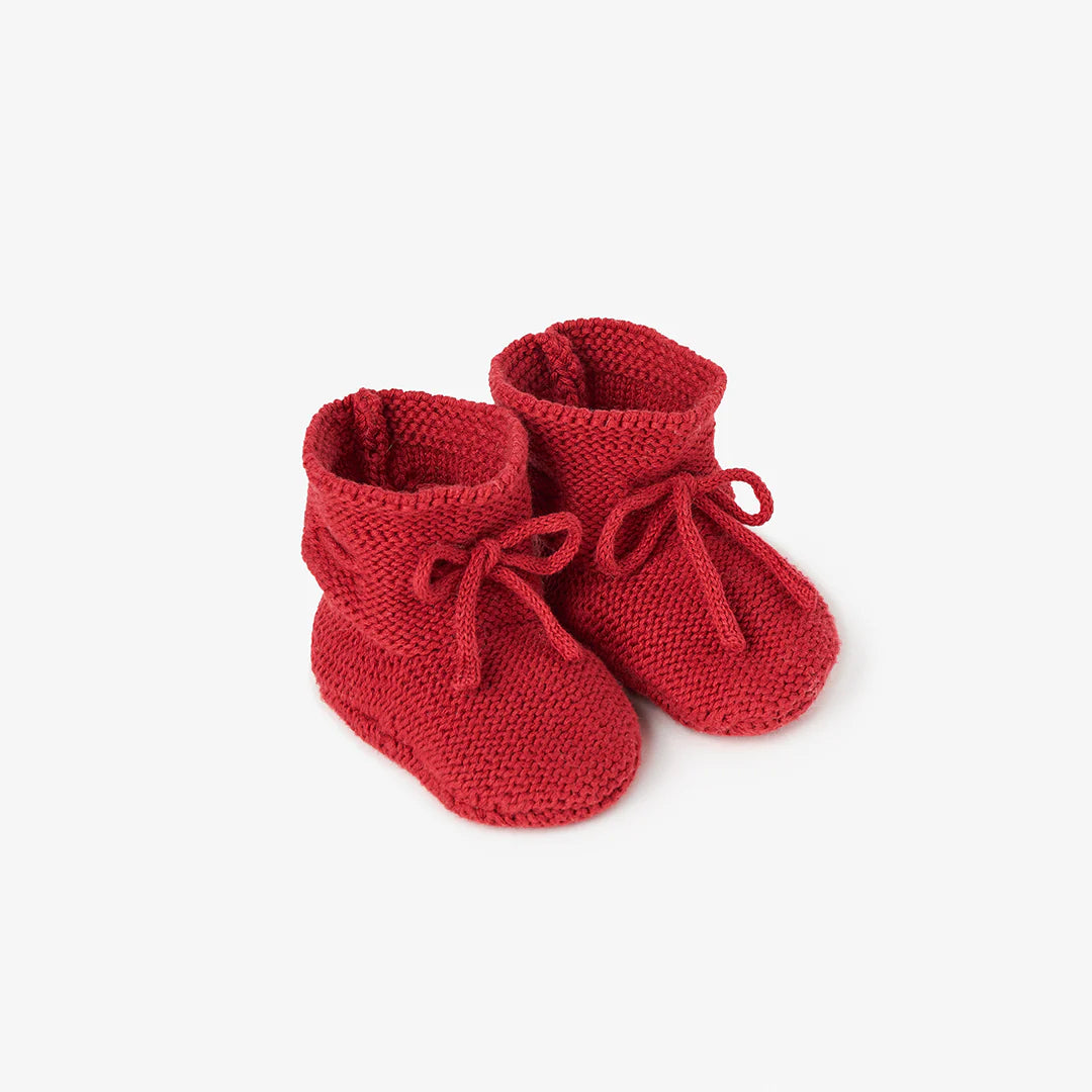 Garter Booties Red (0-12M)