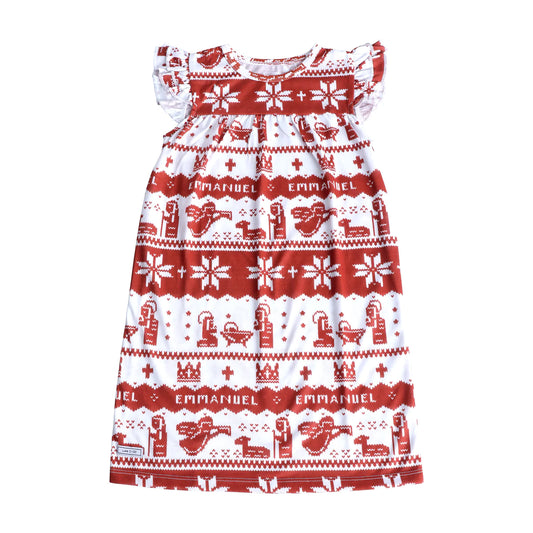 Christmas PJ Girls Nightgown | Emmanuel