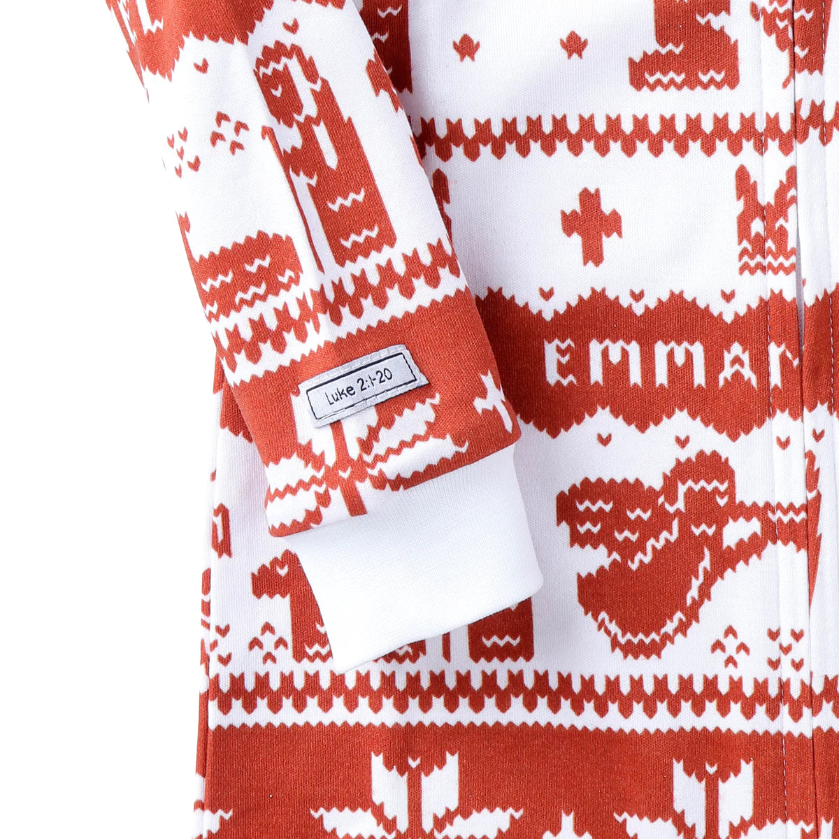 Christmas Footed Sleeper | Emmanuel