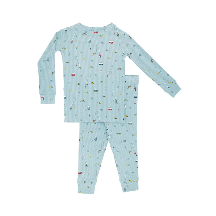 Bamboo Pajama Set | Gone Fishing (Ribbed)