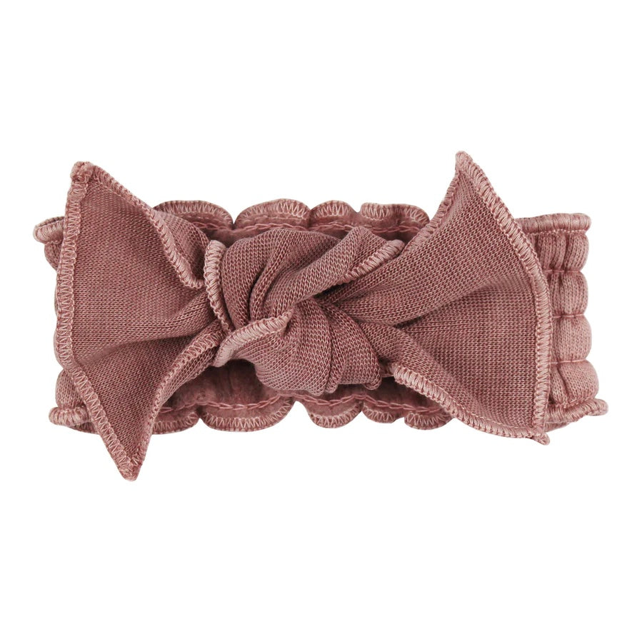 Organic Cozy Smocked Headband | Rosewood