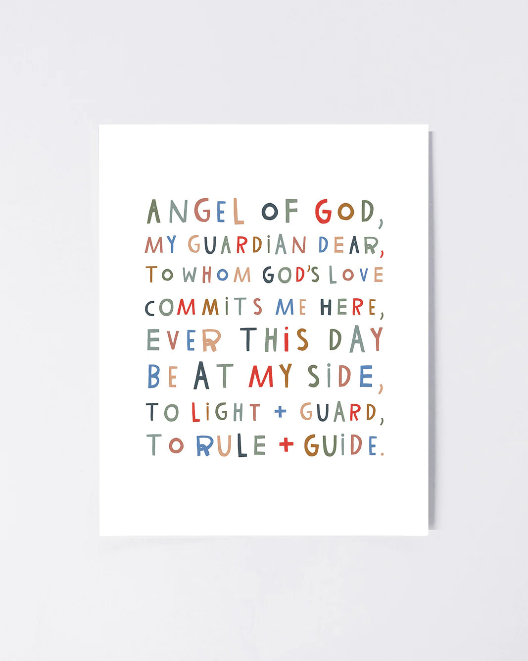 8x10 Guardian Angel Print | Angel of God Prayer