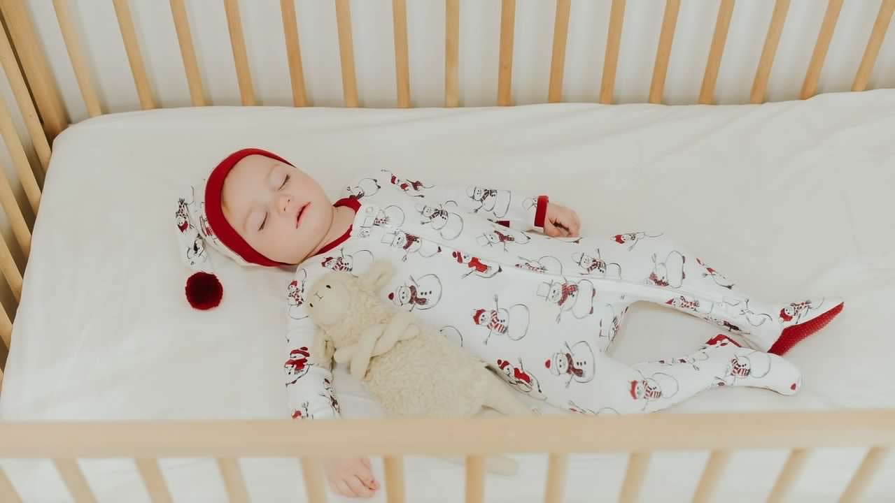 Holiday 2-Way Zipper Footie & Cap Set | Snow Day