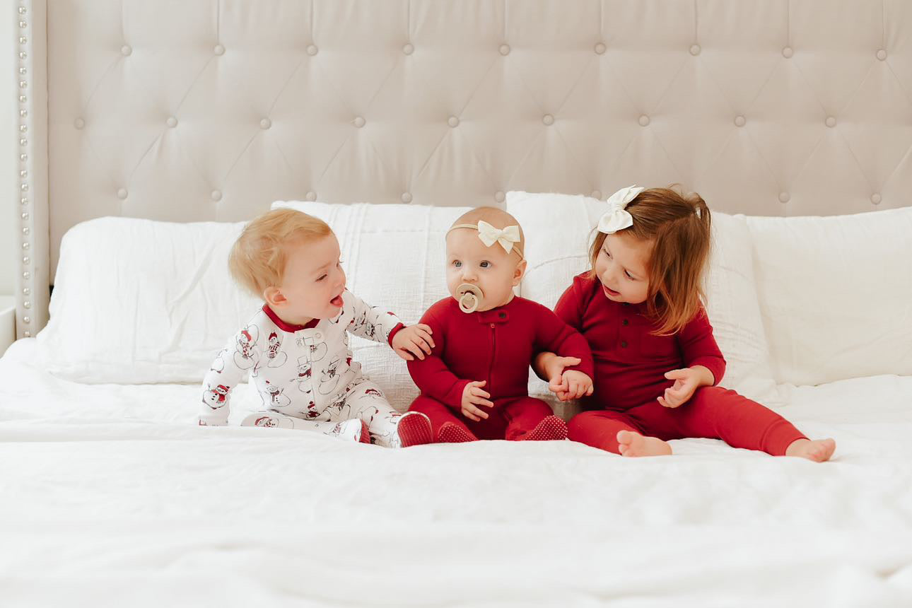 Holiday 2-Way Zipper Footie & Cap Set | Snow Day