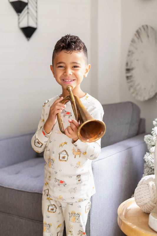 Christmas PJ Long Sleeve Set | Away in a Manger