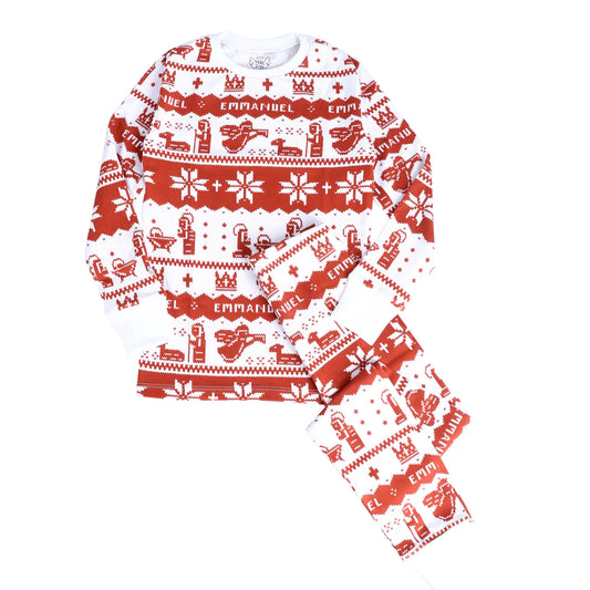Christmas Long Sleeve Pajama Set | Emmanuel