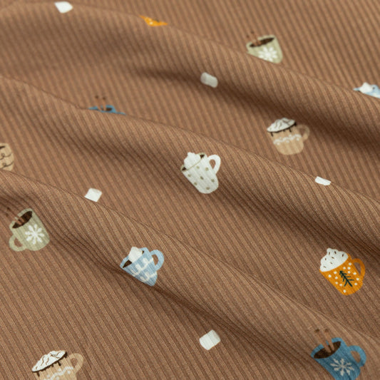 Hot Cocoa Small Ribbed Blanket