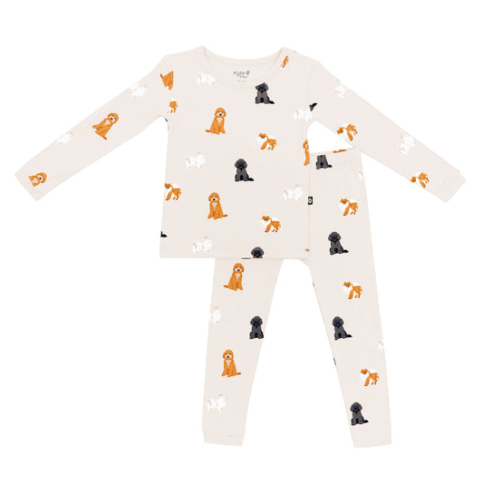 Bamboo Long Sleeve Pajama Set | Fluffy Dogs