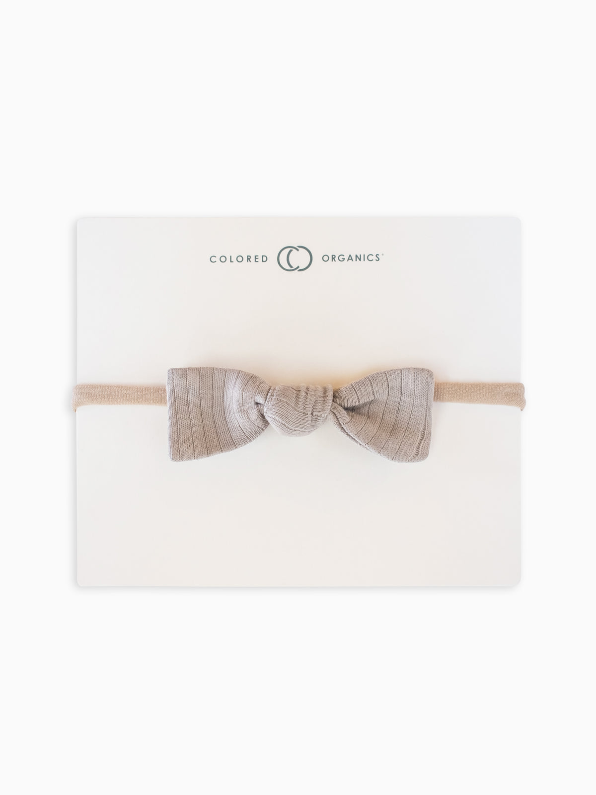 Organic Ribbed Bow Headband | Dove